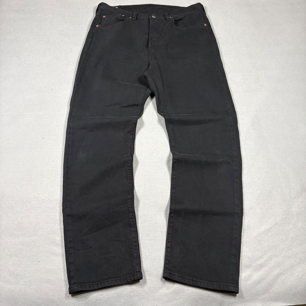 Levis Premium 501 Original Fit Black Straight Leg Jeans W32 L30 Button Fly